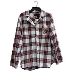 Polo Ralph Lauren Women's Plaid Bougie Designer PJ Top Size Plus 1X A155AFA